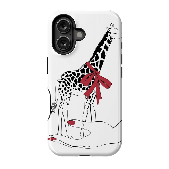 iPhone 16 StrongFit Holding Giraffe by Martina