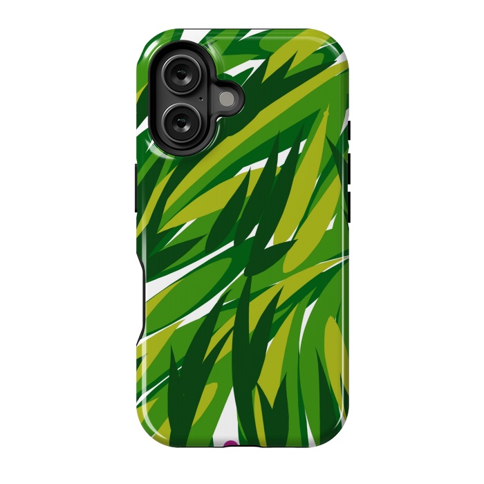 iPhone 16 StrongFit Green Palms by Josie