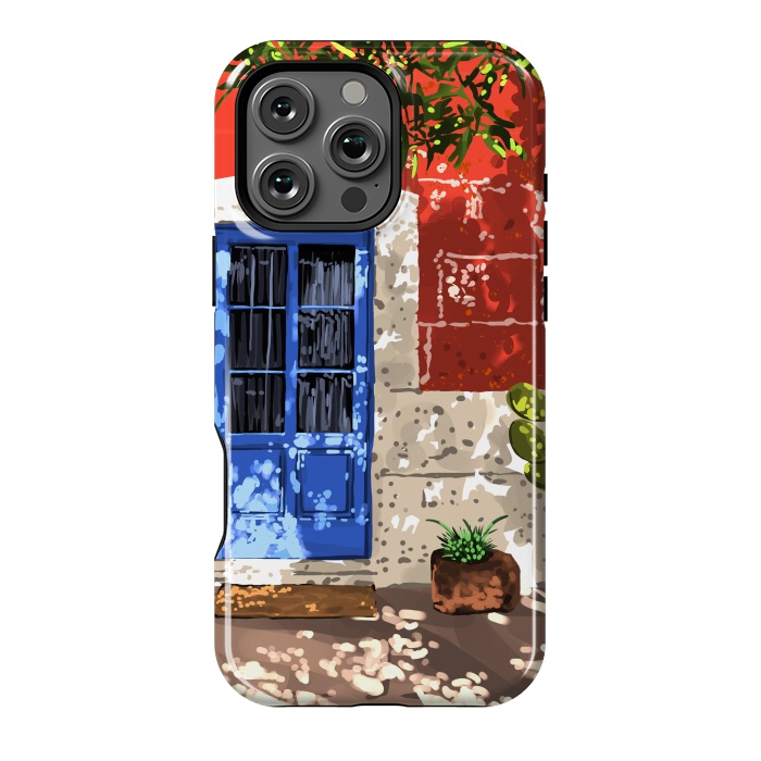 iPhone 16 Pro Max StrongFit Intentful Living | Summer Architecture Travel Positivity | Optimism Good Vibes Bohemian House Door by Uma Prabhakar Gokhale