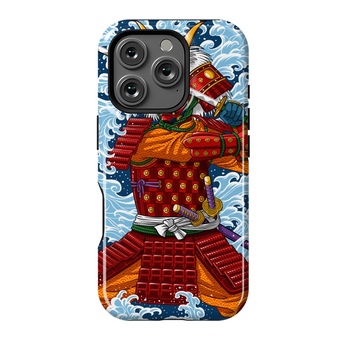 iPhone 16 Pro StrongFit Samurai battling under the Tsunami by Alberto