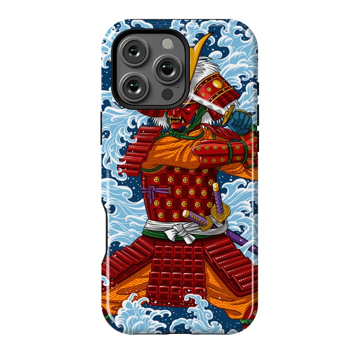 iPhone 16 Pro Max StrongFit Samurai battling under the Tsunami by Alberto