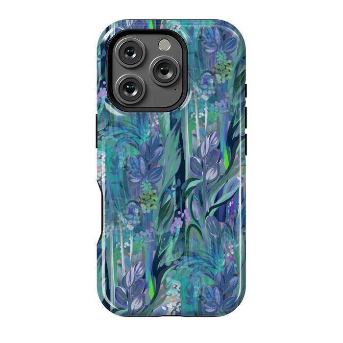 iPhone 16 Pro StrongFit Blue Leaves  by Josie