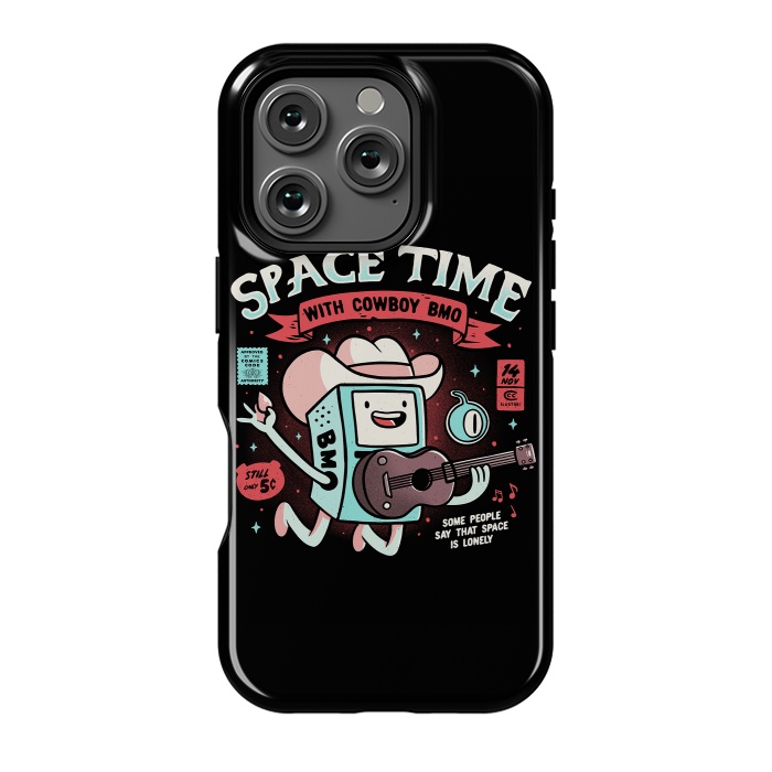 iPhone 16 Pro StrongFit Space Time Cool Robot Cowboy Gift by eduely