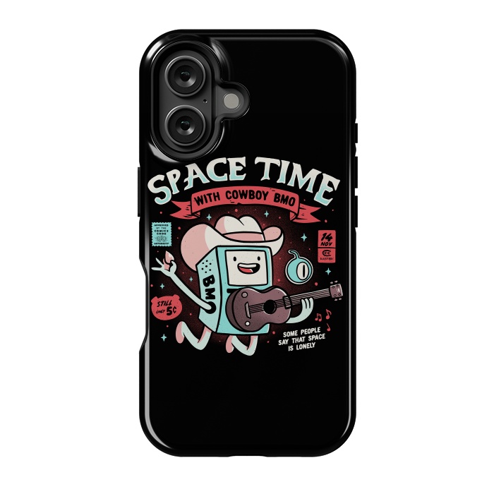 iPhone 16 StrongFit Space Time Cool Robot Cowboy Gift by eduely