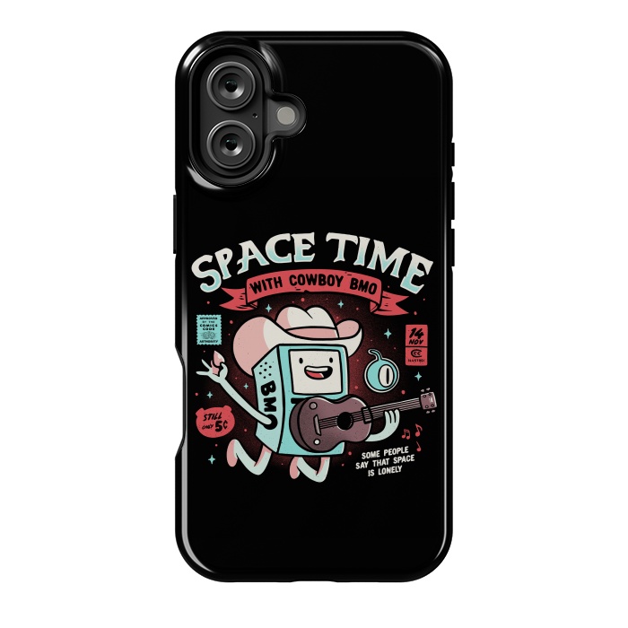 iPhone 16 Plus StrongFit Space Time Cool Robot Cowboy Gift by eduely