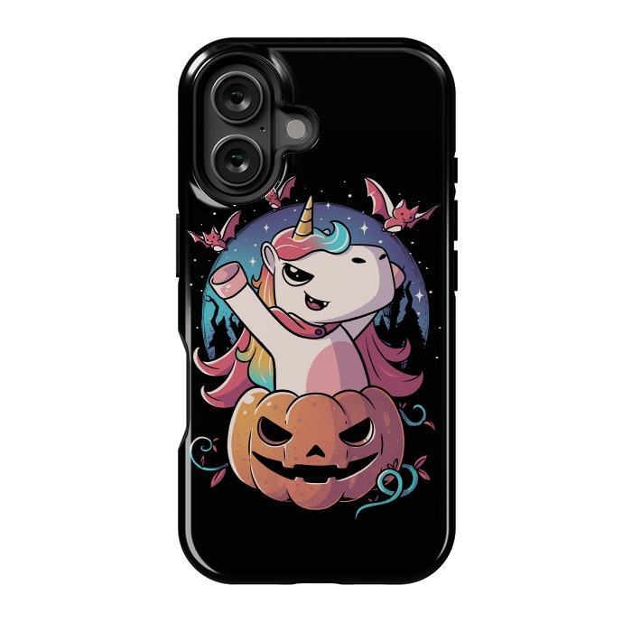 iPhone 16 StrongFit Spooky Unicorn Funny Cute Magic Halloween by eduely