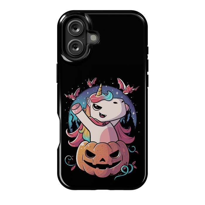 iPhone 16 Plus StrongFit Spooky Unicorn Funny Cute Magic Halloween by eduely