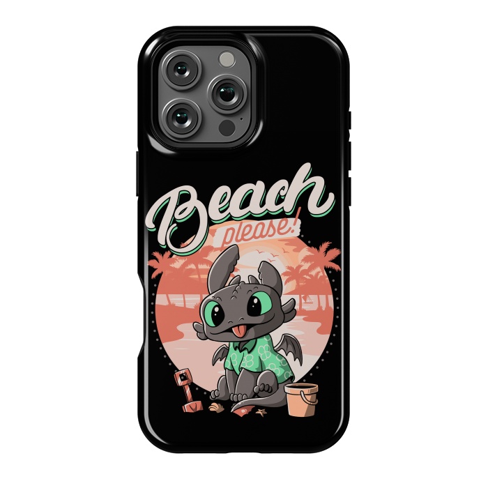 iPhone 16 Pro Max StrongFit Summer Dragon Funny Beach Please by eduely