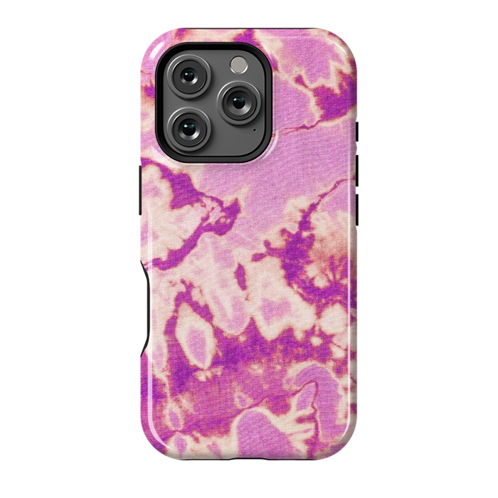 iPhone 16 Pro StrongFit Pink Ethnic Tie Dye by Uma Prabhakar Gokhale