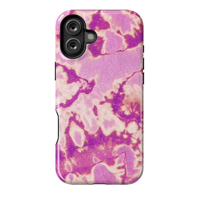 iPhone 16 Plus StrongFit Pink Ethnic Tie Dye by Uma Prabhakar Gokhale