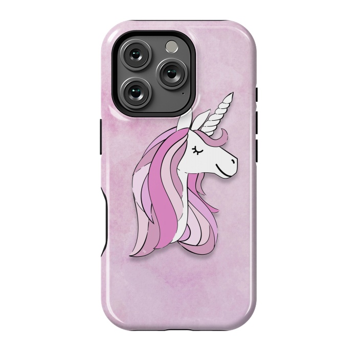 iPhone 16 Pro StrongFit Cute Pink Unicorn by Martina