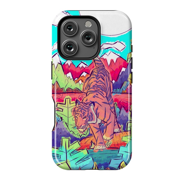 iPhone 16 Pro StrongFit Tiger walk by Steve Wade (Swade)