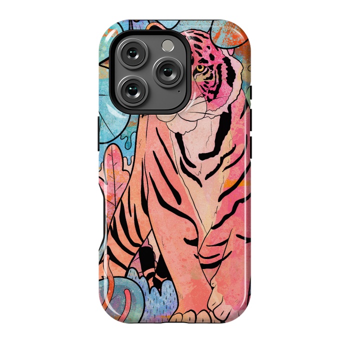 iPhone 16 Pro StrongFit The big tiger cat by Steve Wade (Swade)