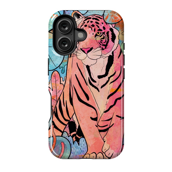 iPhone 16 StrongFit The big tiger cat by Steve Wade (Swade)