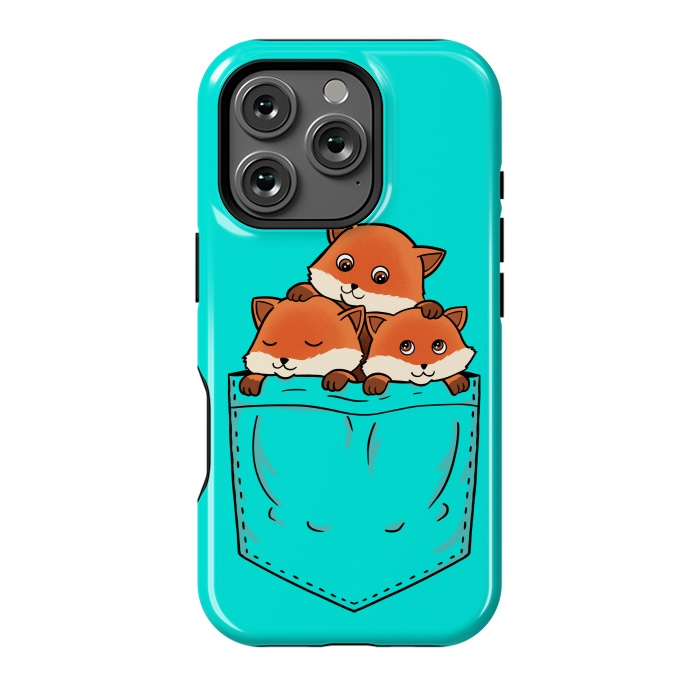 iPhone 16 Pro StrongFit Fox Pocket by Coffee Man