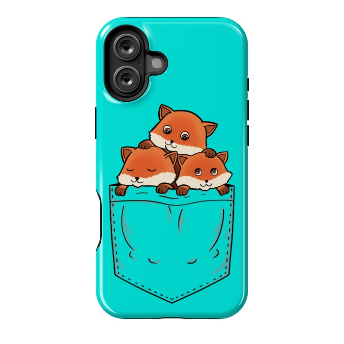 iPhone 16 Plus StrongFit Fox Pocket by Coffee Man