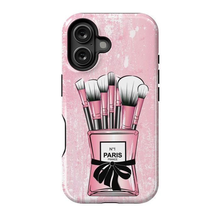 iPhone 16 StrongFit Pink Paris Brushes by Martina