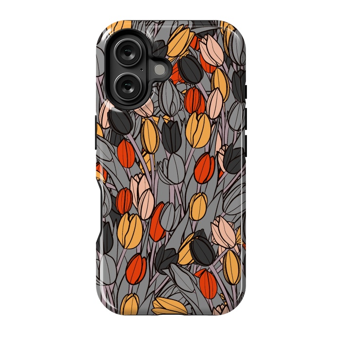 iPhone 16 StrongFit A garden of tulips  by Steve Wade (Swade)