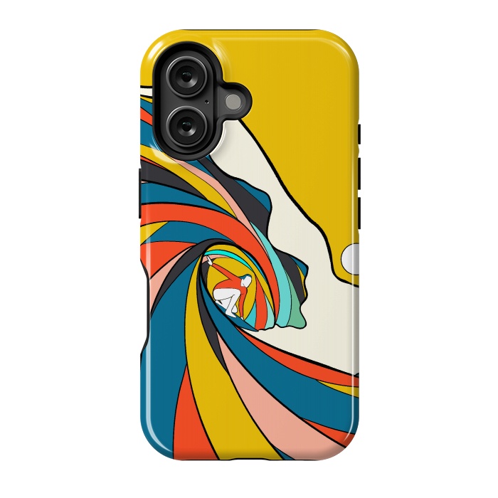 iPhone 16 StrongFit The big surf wave by Steve Wade (Swade)