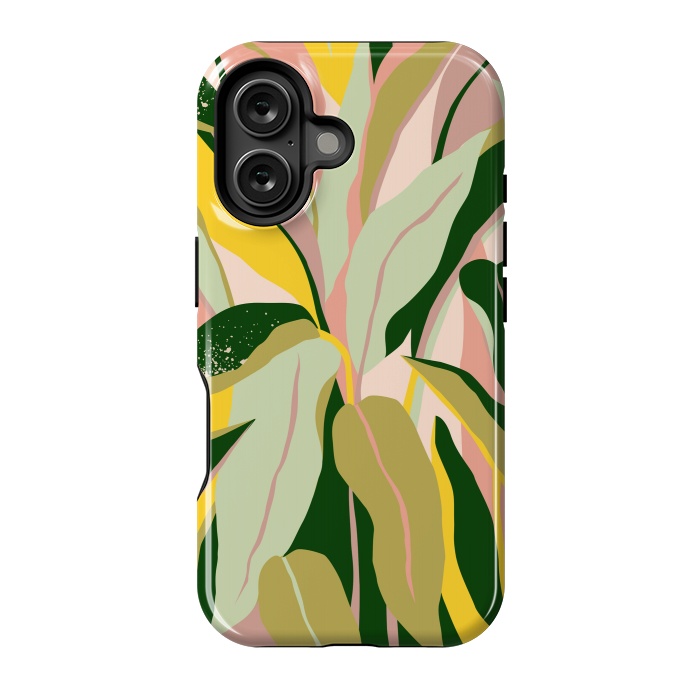 iPhone 16 StrongFit Tropical Matisse Houseplant by Uma Prabhakar Gokhale