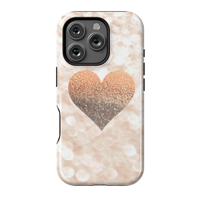 iPhone 16 Pro StrongFit CHAMPAGNER SANDY HEART by Monika Strigel