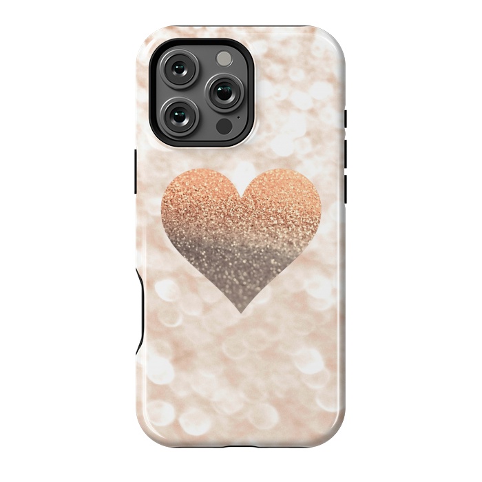 iPhone 16 Pro Max StrongFit CHAMPAGNER SANDY HEART by Monika Strigel