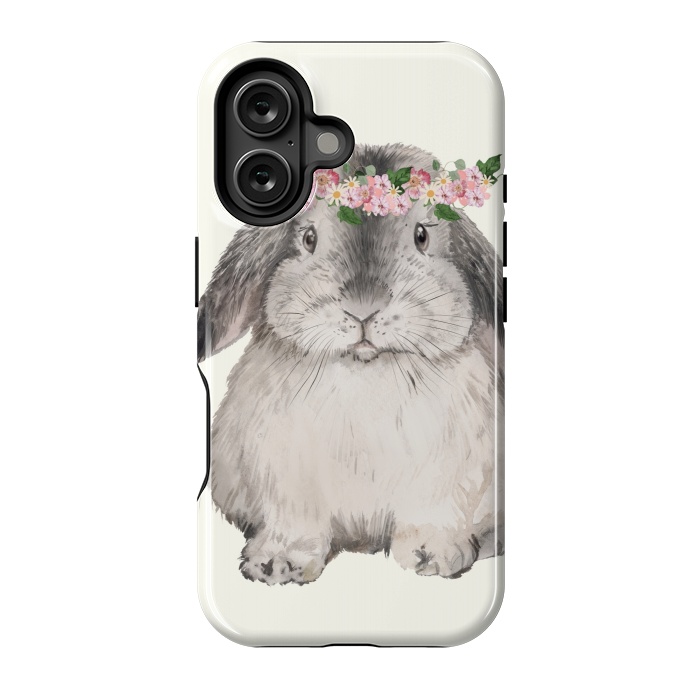 iPhone 16 StrongFit CHUBBY BUNNY by Monika Strigel