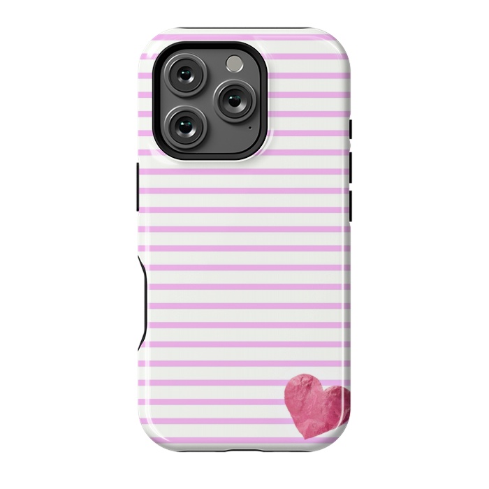 iPhone 16 Pro StrongFit LITTLE PINK HEART by Monika Strigel