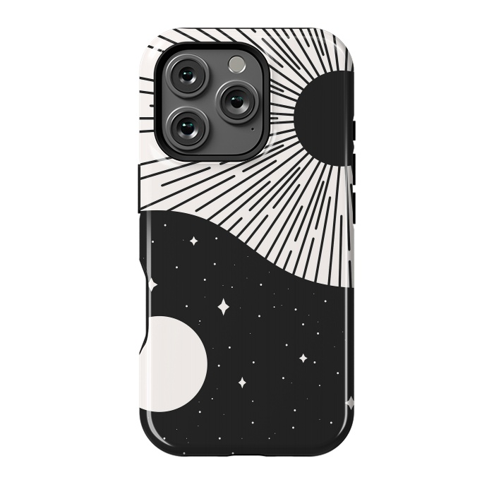 iPhone 16 Pro StrongFit Yin Yang Black - Sun & Moon by ArtPrInk