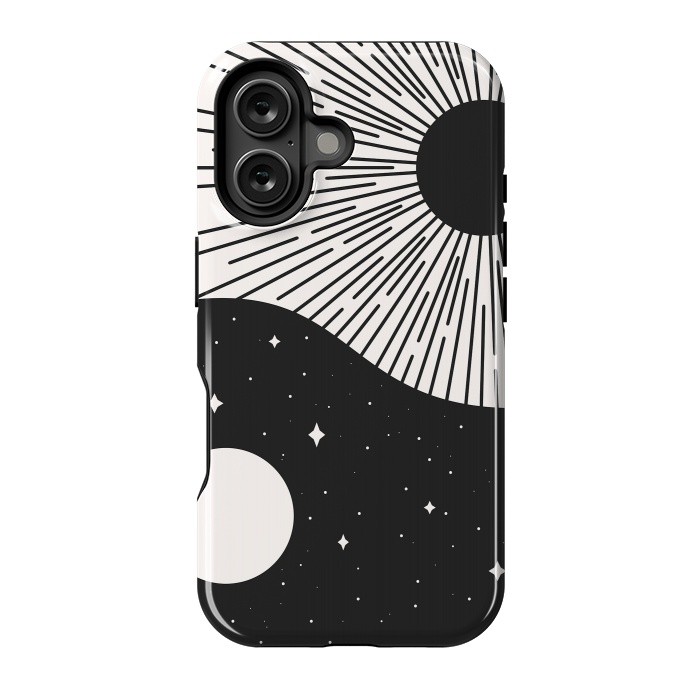 iPhone 16 StrongFit Yin Yang Black - Sun & Moon by ArtPrInk