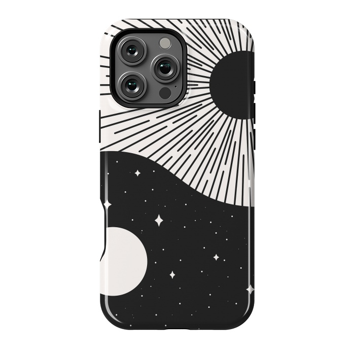 iPhone 16 Pro Max StrongFit Yin Yang Black - Sun & Moon by ArtPrInk