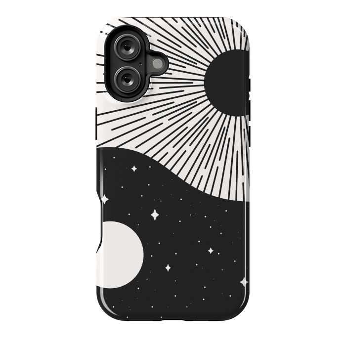 iPhone 16 Plus StrongFit Yin Yang Black - Sun & Moon by ArtPrInk