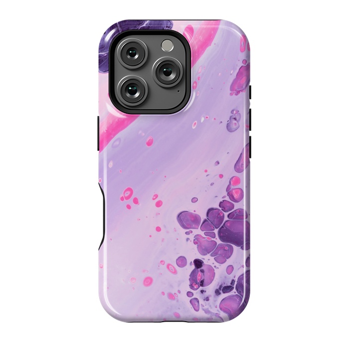 iPhone 16 Pro StrongFit Pink and Purple Waves by ArtsCase