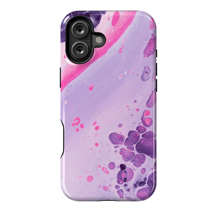 iPhone 16 Plus StrongFit Pink and Purple Waves by ArtsCase