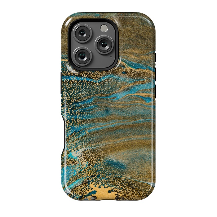 iPhone 16 Pro StrongFit Aquamarine Waves by ArtsCase