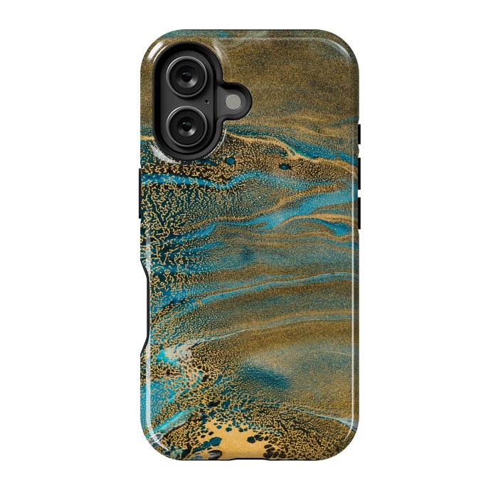 iPhone 16 StrongFit Aquamarine Waves by ArtsCase