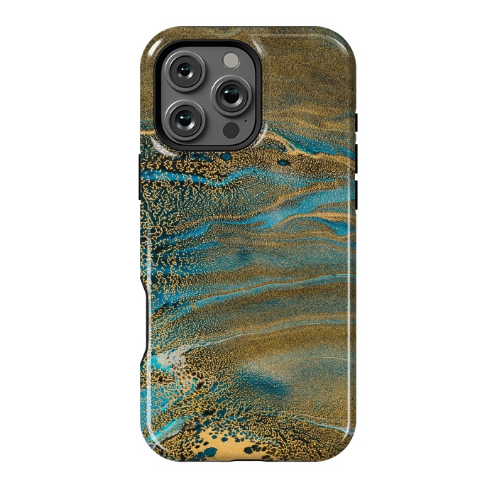 iPhone 16 Pro Max StrongFit Aquamarine Waves by ArtsCase