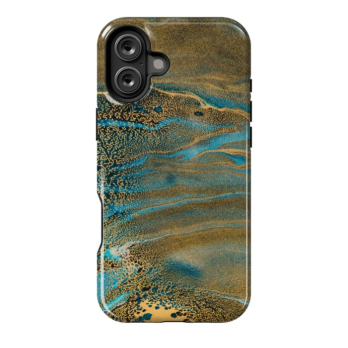 iPhone 16 Plus StrongFit Aquamarine Waves by ArtsCase