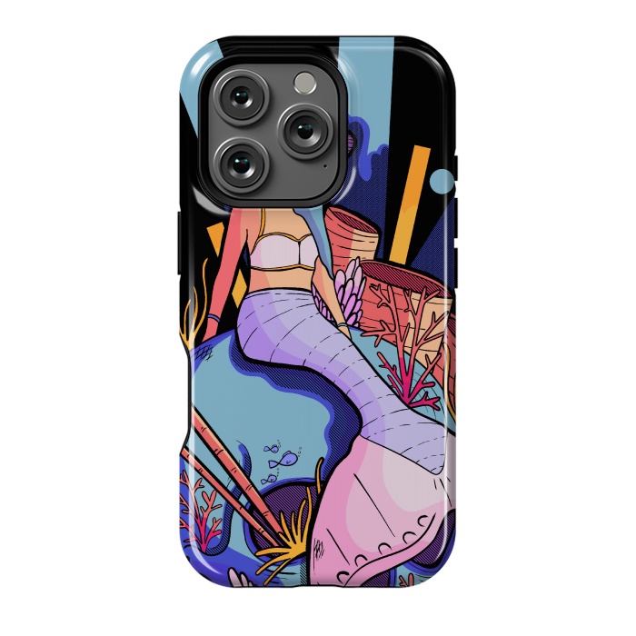 iPhone 16 Pro StrongFit The skull and the mermaid by Steve Wade (Swade)