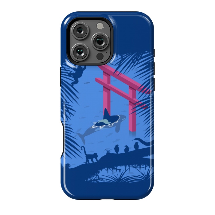 iPhone 16 Pro Max StrongFit Whale under Japanese Torii by Alberto