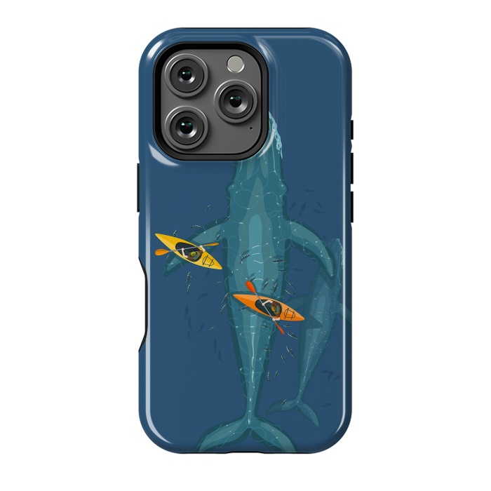 iPhone 16 Pro StrongFit Canoes on whale family by Alberto