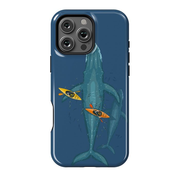 iPhone 16 Pro Max StrongFit Canoes on whale family by Alberto