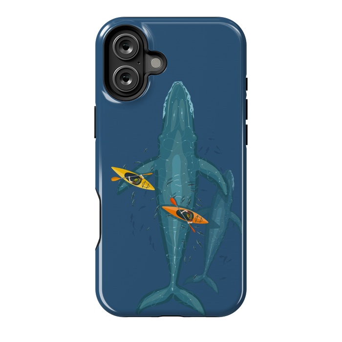 iPhone 16 Plus StrongFit Canoes on whale family by Alberto