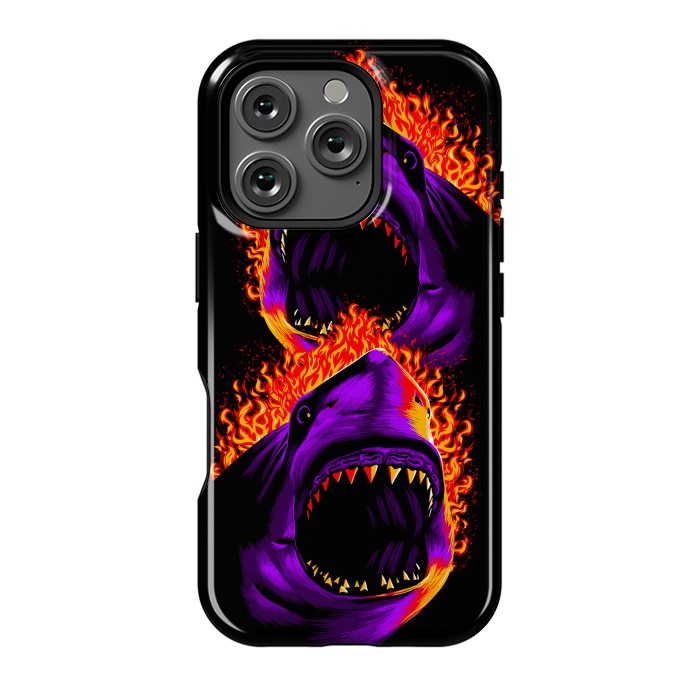 iPhone 16 Pro StrongFit Fire shark by Alberto