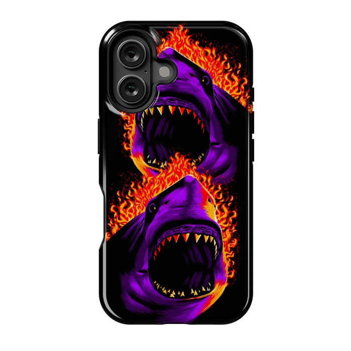 iPhone 16 StrongFit Fire shark by Alberto