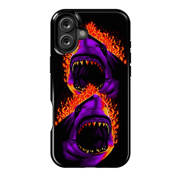 iPhone 16 Plus StrongFit Fire shark by Alberto