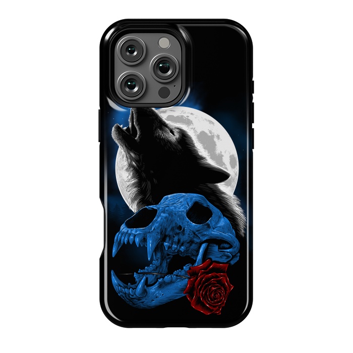 iPhone 16 Pro Max StrongFit Wolf howling under the moon by Alberto