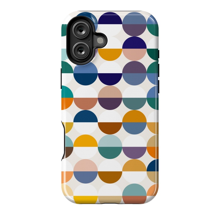 iPhone 16 Plus StrongFit Modern Retro Geometric Half-empty by Uma Prabhakar Gokhale