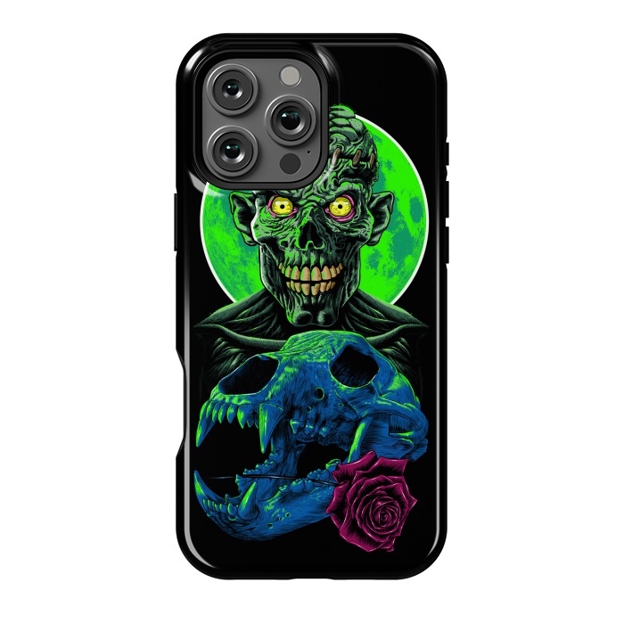 iPhone 16 Pro Max StrongFit Skull and flower zombie by Alberto