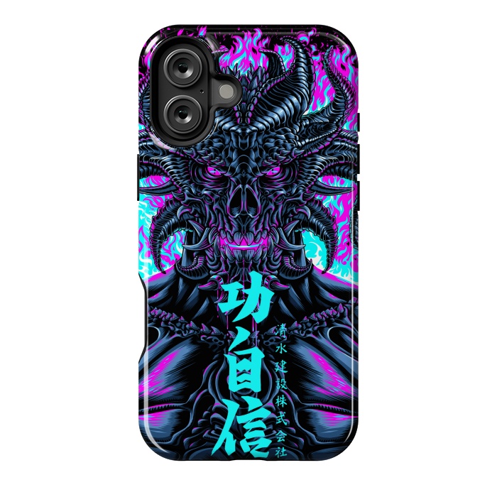 iPhone 16 Plus StrongFit Infernal Retro Kanji by Alberto